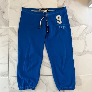 Abercrombie and Fitch Crop Sweatpants Blue size Small